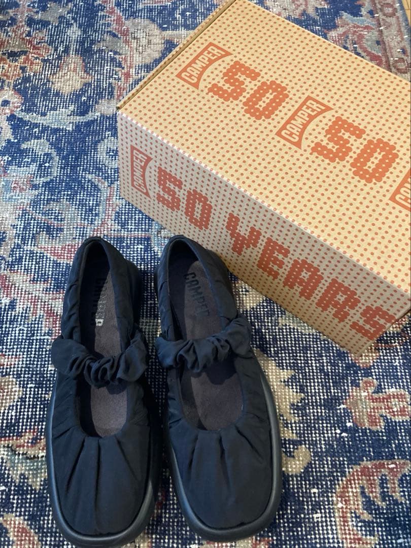 CAMPEER フラットシューズ 黒 24.5cm レディース ウェディング