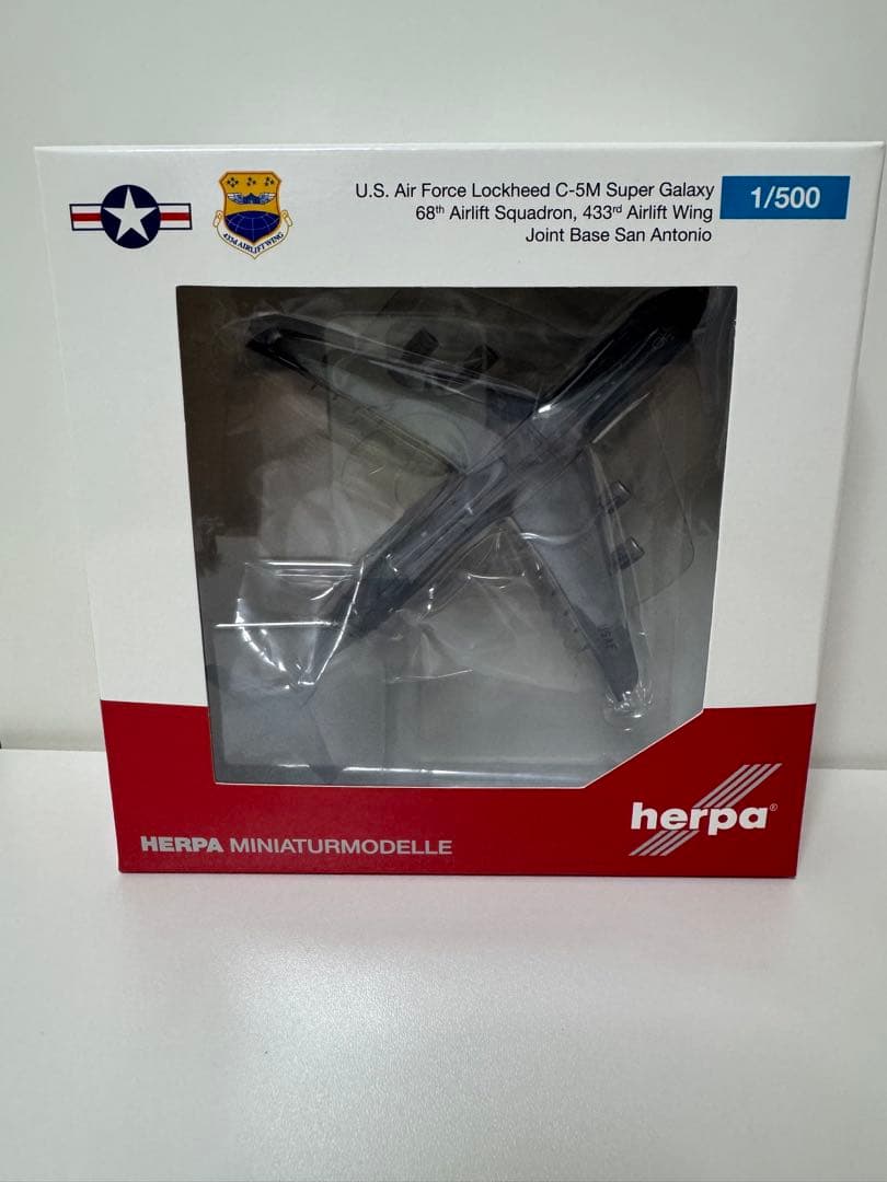 【herpa】アメリカ空軍 ロッキードC-5M スーパーギャラクシー 1/500 herpa】アメリカ空軍 ロッキードC-5M スーパーギャラクシー 1/500