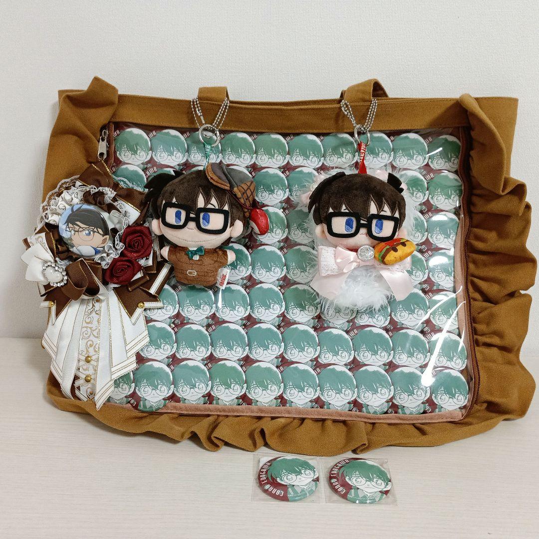 名探偵コナン 江戸川コナン 痛バッグ 公式アプリ缶バッジ ぬいぐるみ