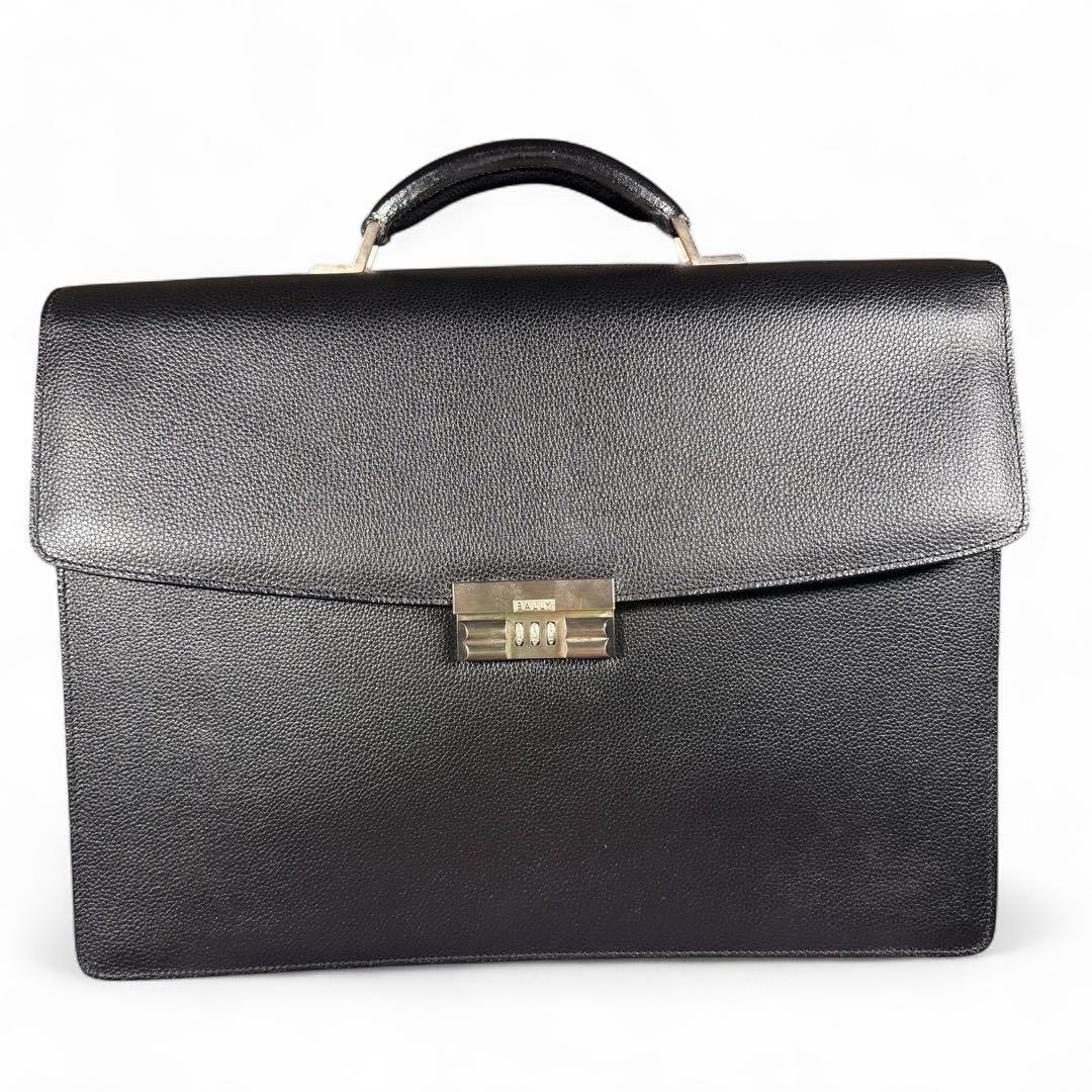 美品】BALLY バリー 本革 ダレスバッグ ビジネスバッグ レザー 保存袋付