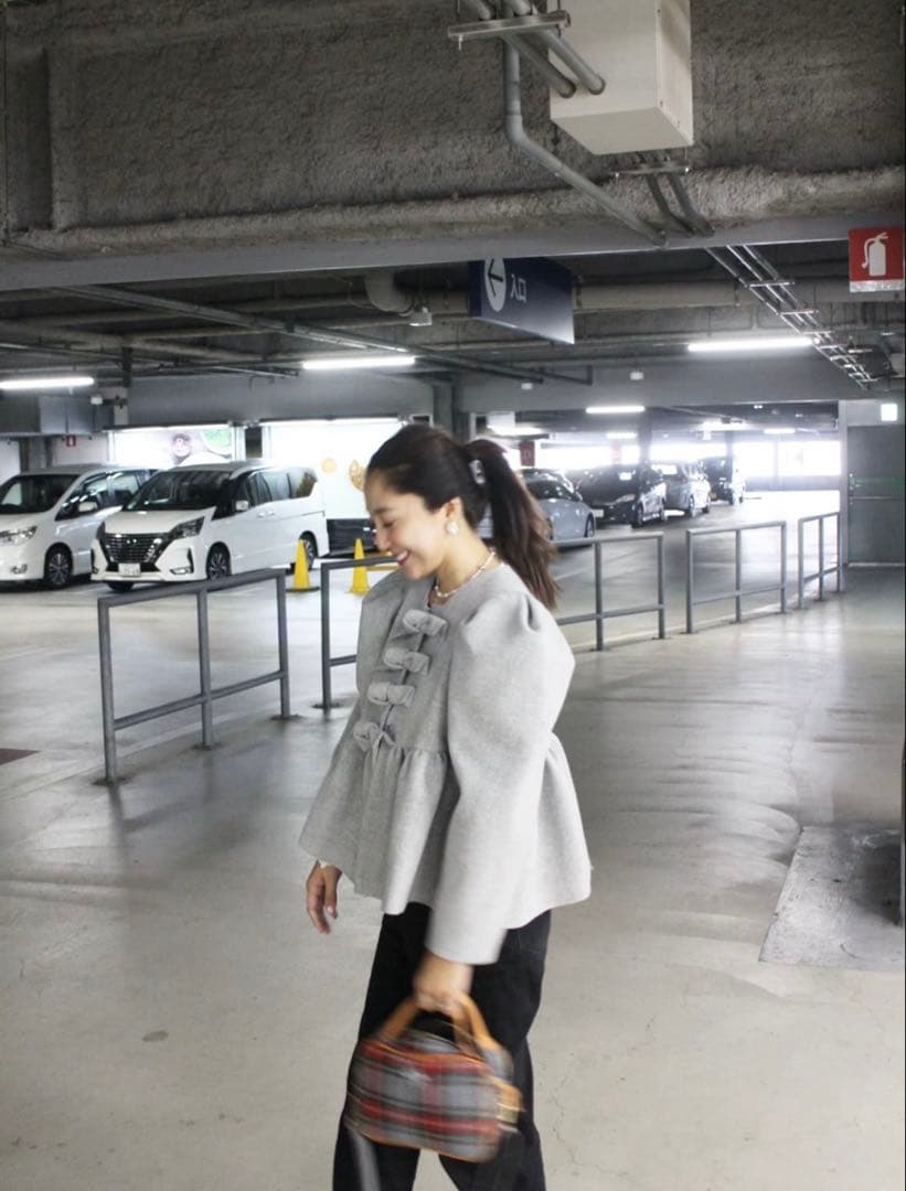 新品未使用品】jnheartsジェイエヌハーツ リボンコート 38 ネイビー