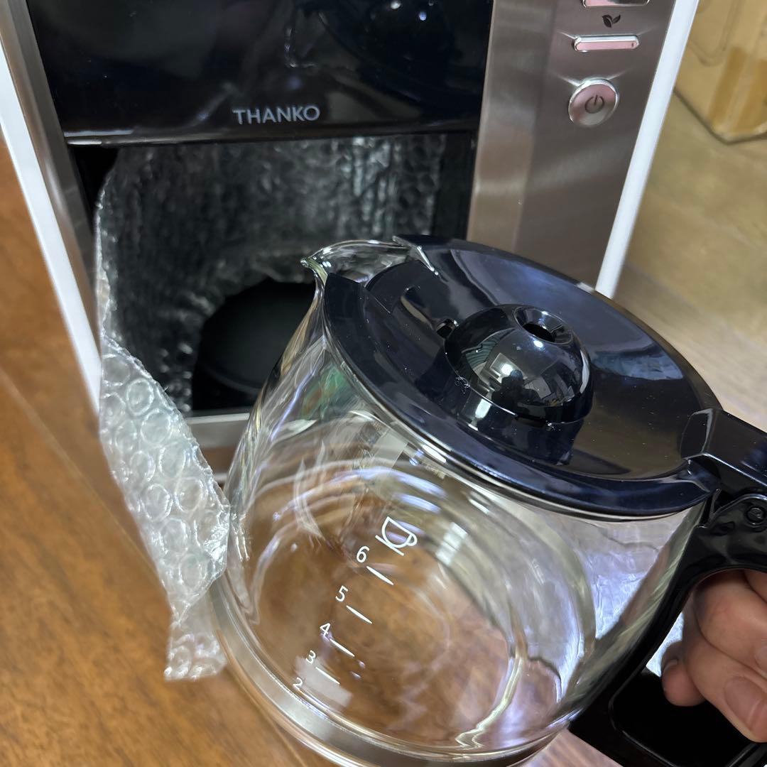 新品】THANKO 全自動3段ミル付きコーヒーメーカー FLAMCMSWH - メルカリ