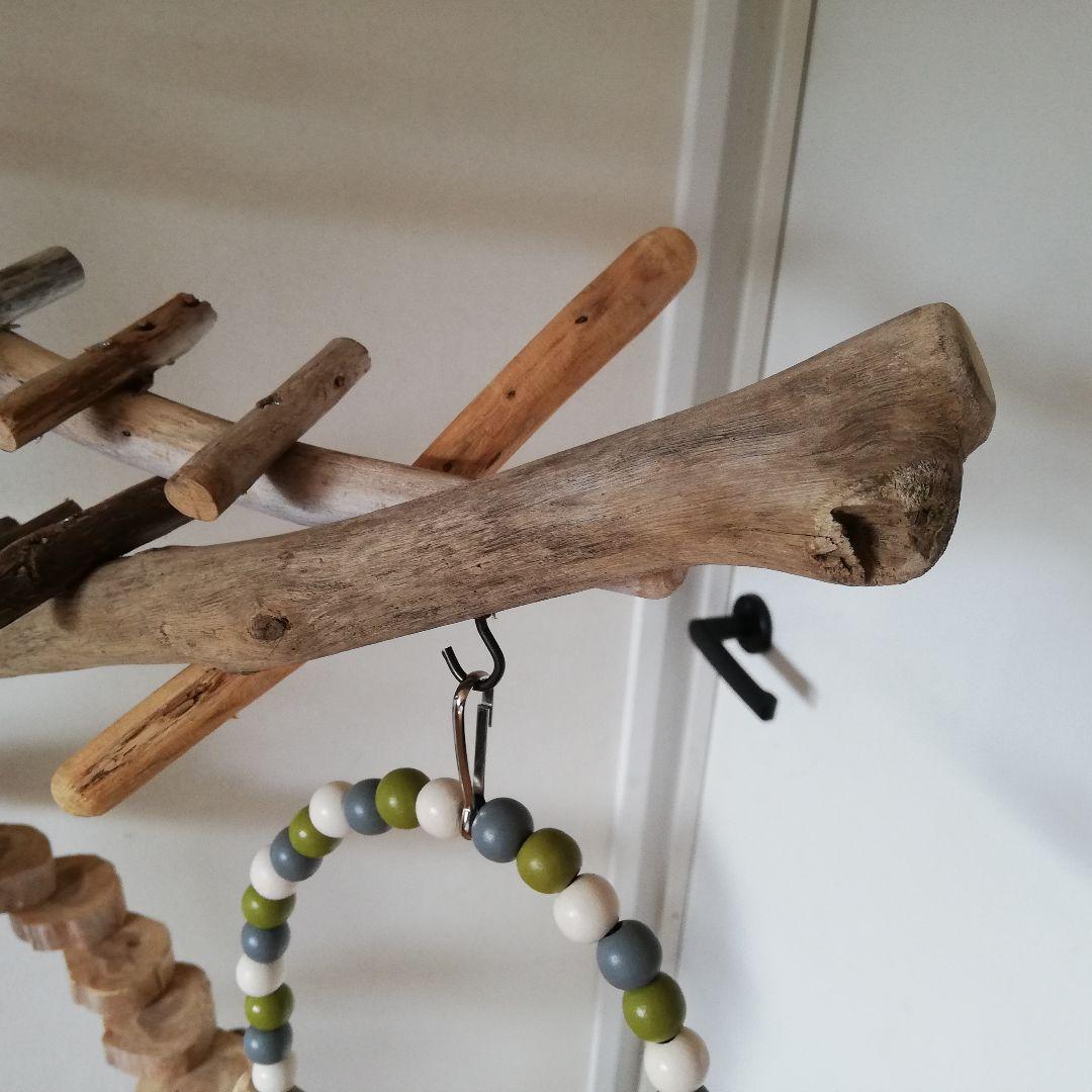 バードアスレチックジム大型 ㉟ 天然木 自然木 流木 止まり木 インコ