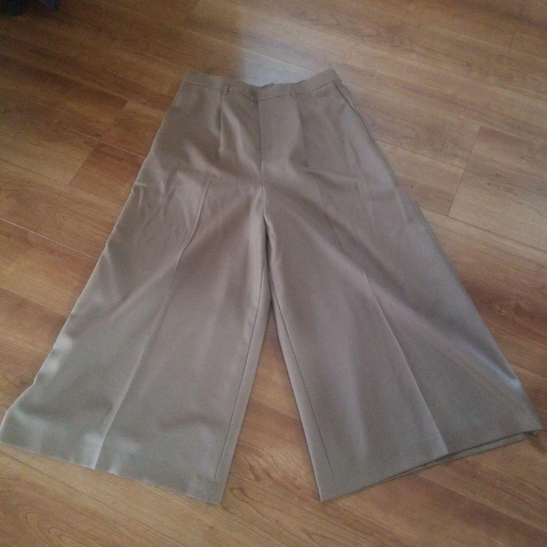 アンタイトル ベージュブラウン ガウチョパンツ ワイドレッグ - メルカリ