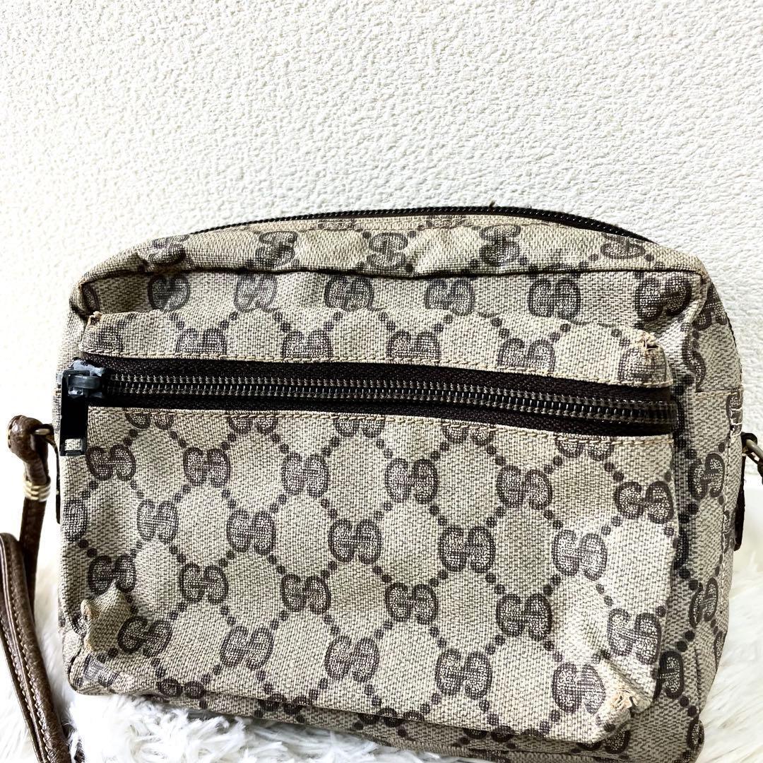 グッチ GUCCI ショルダーバッグ キャンバス オールドグッチ 斜め掛け