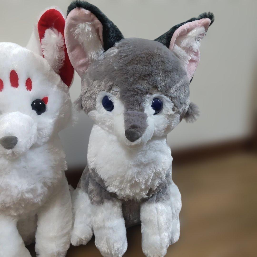 アマテラスのオオカミウルトラBIGぬいぐるみ全3種～テル＆ラックル