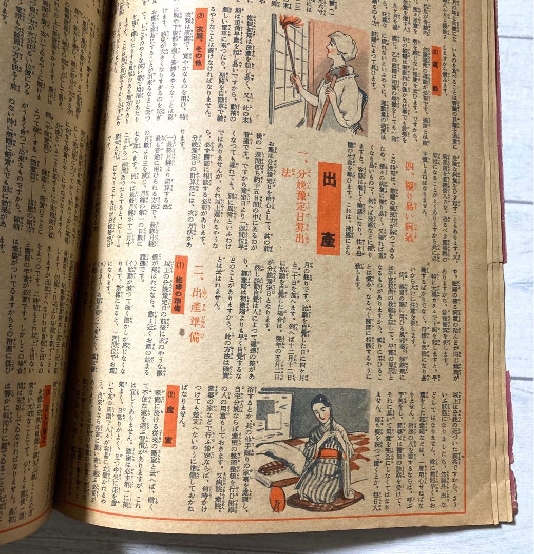 昭和15年　希少書物　婦人倶楽部　付録　【妊娠10ヶ月と育児12ヶ月】