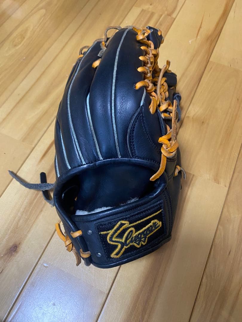 久保田スラッガー外野手用 軟式グローブ 黒/オレンジ 久保田スラッガー 軟式 グローブ 軟式グローブ 野球 大人用 一般