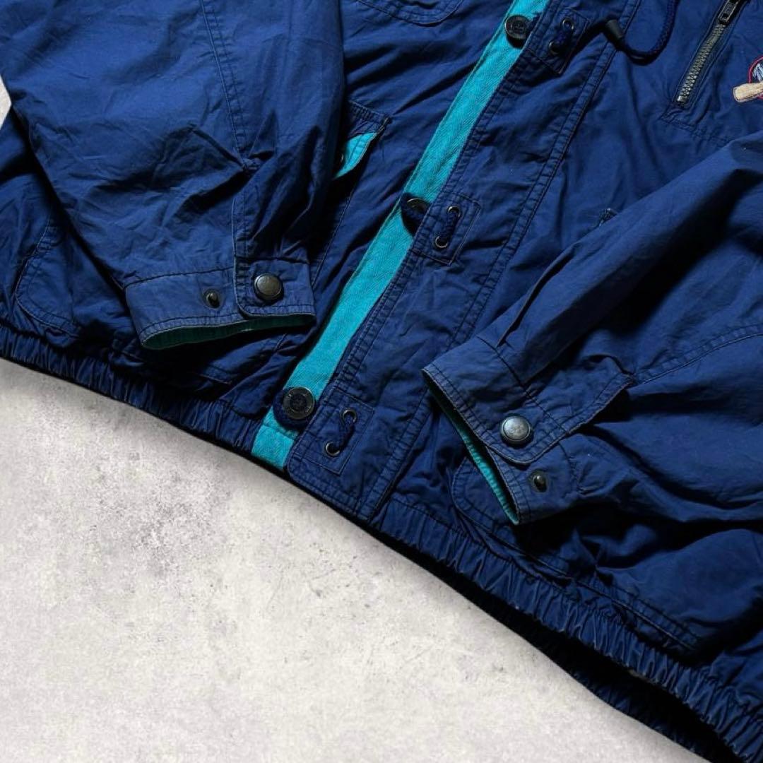 90s Disneyナイロンジャケット紺ネイビーミッキーマウス刺繍パッカブル