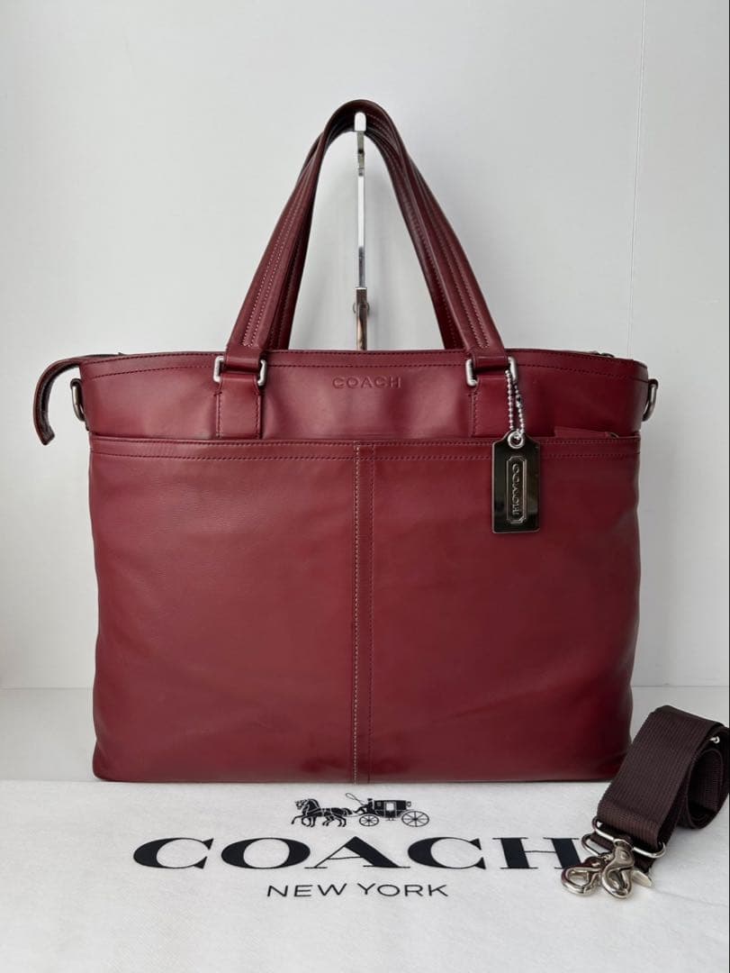 ✅【格安】 メンテ済み コーチ　トートバッグ　ビジネスバッグ　COACH レザー COACH（コーチ） バッグ メンズ アウトレット トートバッグ レザー