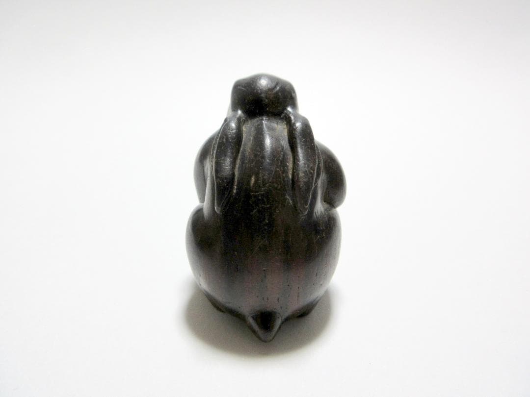 うさぎ 堤物 根付 木製 木彫 兎 Netsuke / アンティーク - メルカリ