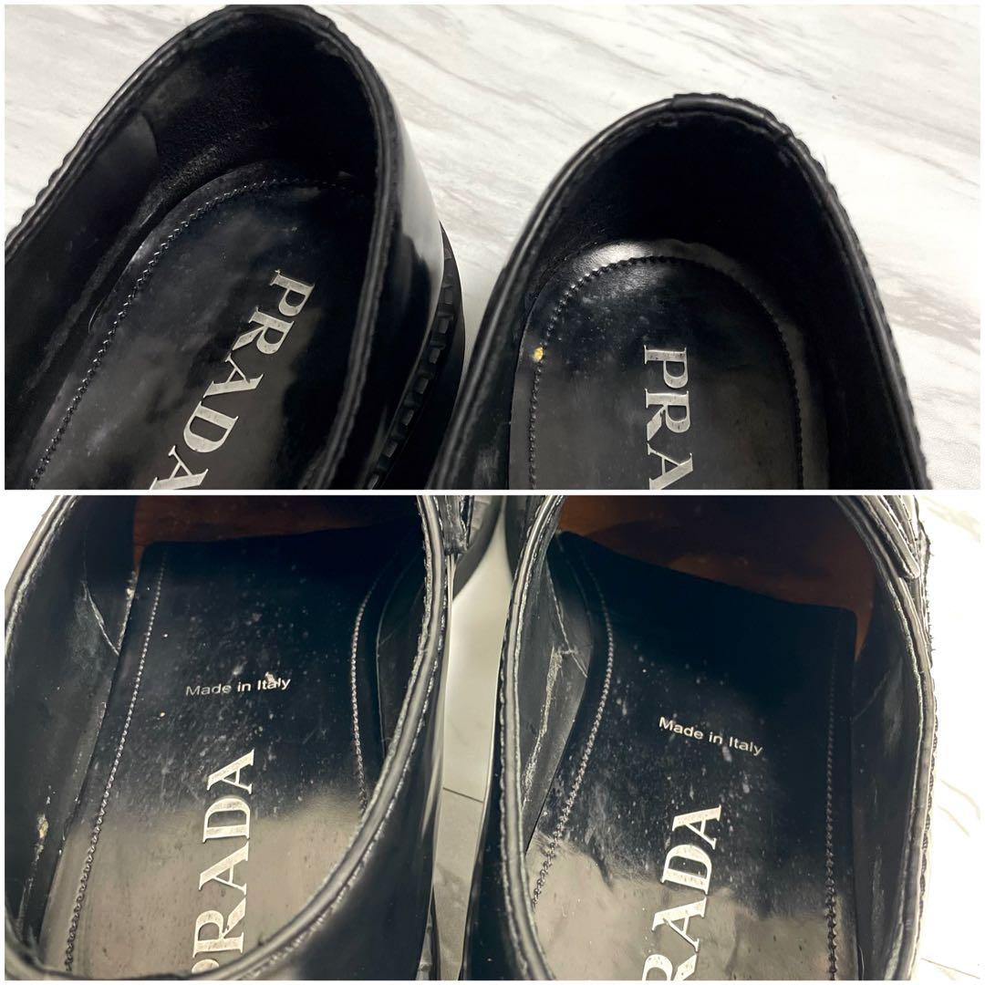 PRADA ローファー チョコレート 三角ロゴ 黒 メンズ 28.5cm