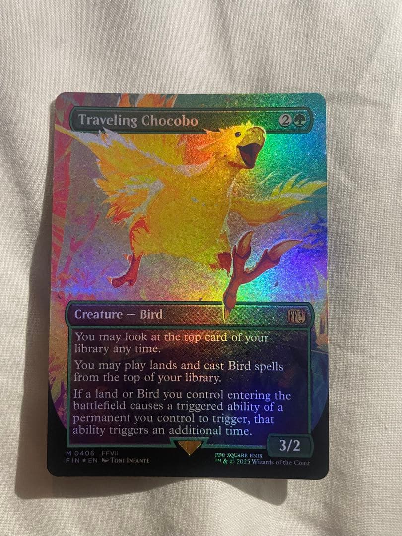 Traveling Chocobo 旅するチョコボ　foil 一枚 MTG: Magic The Gathering/FINAL FANTASY]【JP】Traveling Chocobo