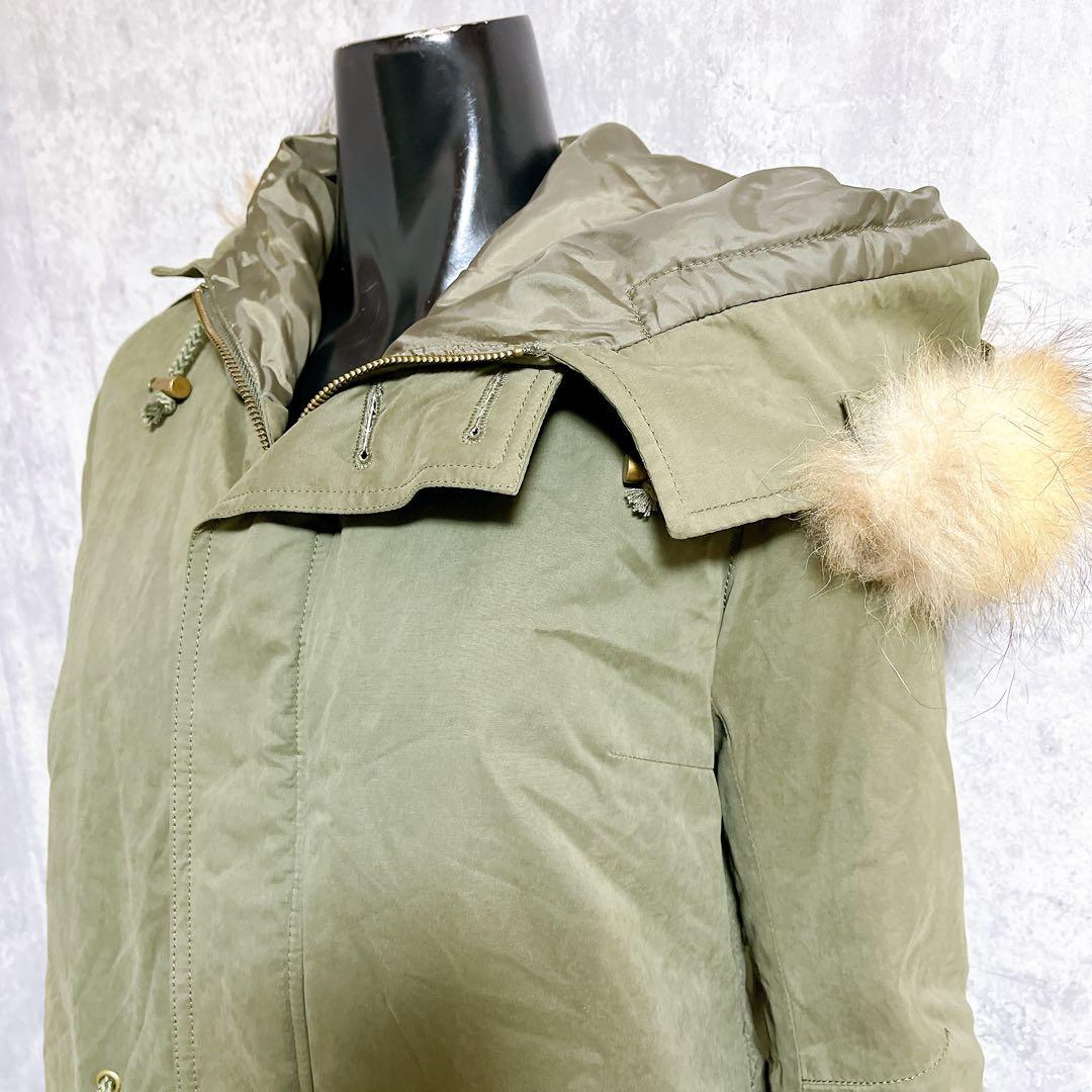 SLY] スライ モッズコート ミリタリージャケット たぬきファー取り外し
