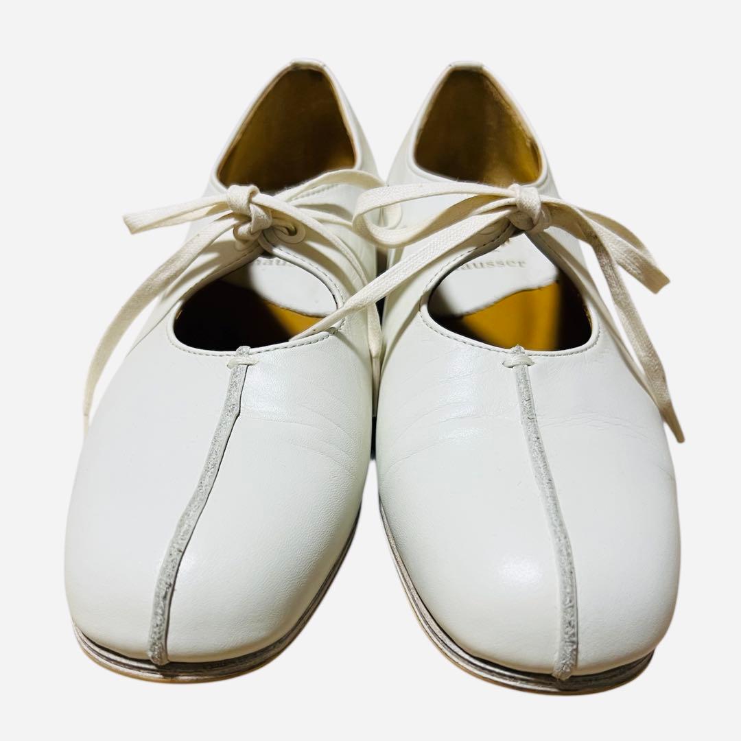 chausser】C-2306 ホワイトレザーシューズ