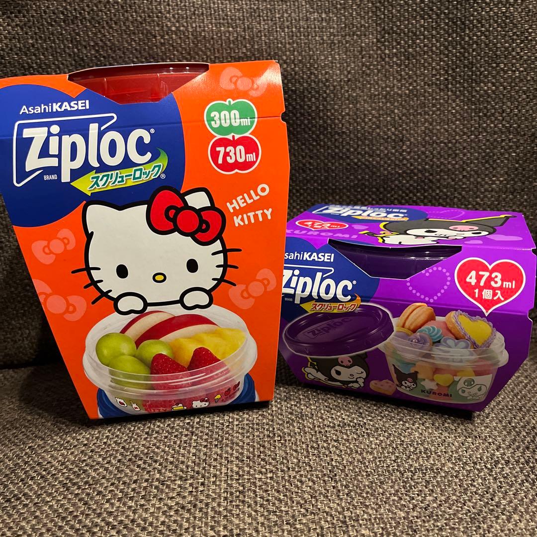 Hello Kitty Ziploc 保存容器セット - メルカリ