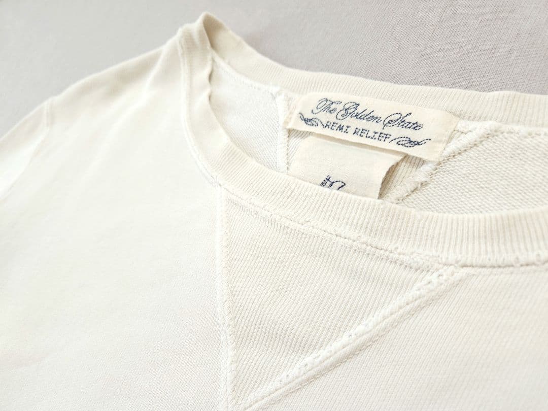 REMI RELIEF レミレリーフ 両V ガゼット ダメージ加工 スウェット