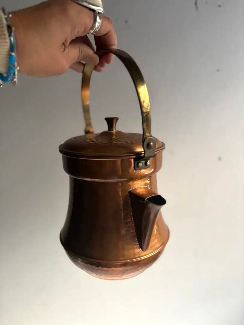 811 ヴィンテージ 純銅製ケトル やかん ポット 民芸 工芸 美品 - メルカリ