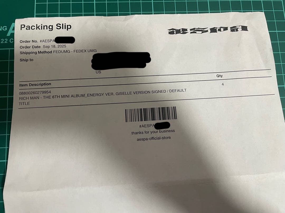 ポチ様専用 aespa サイン アメリカ - メルカリ