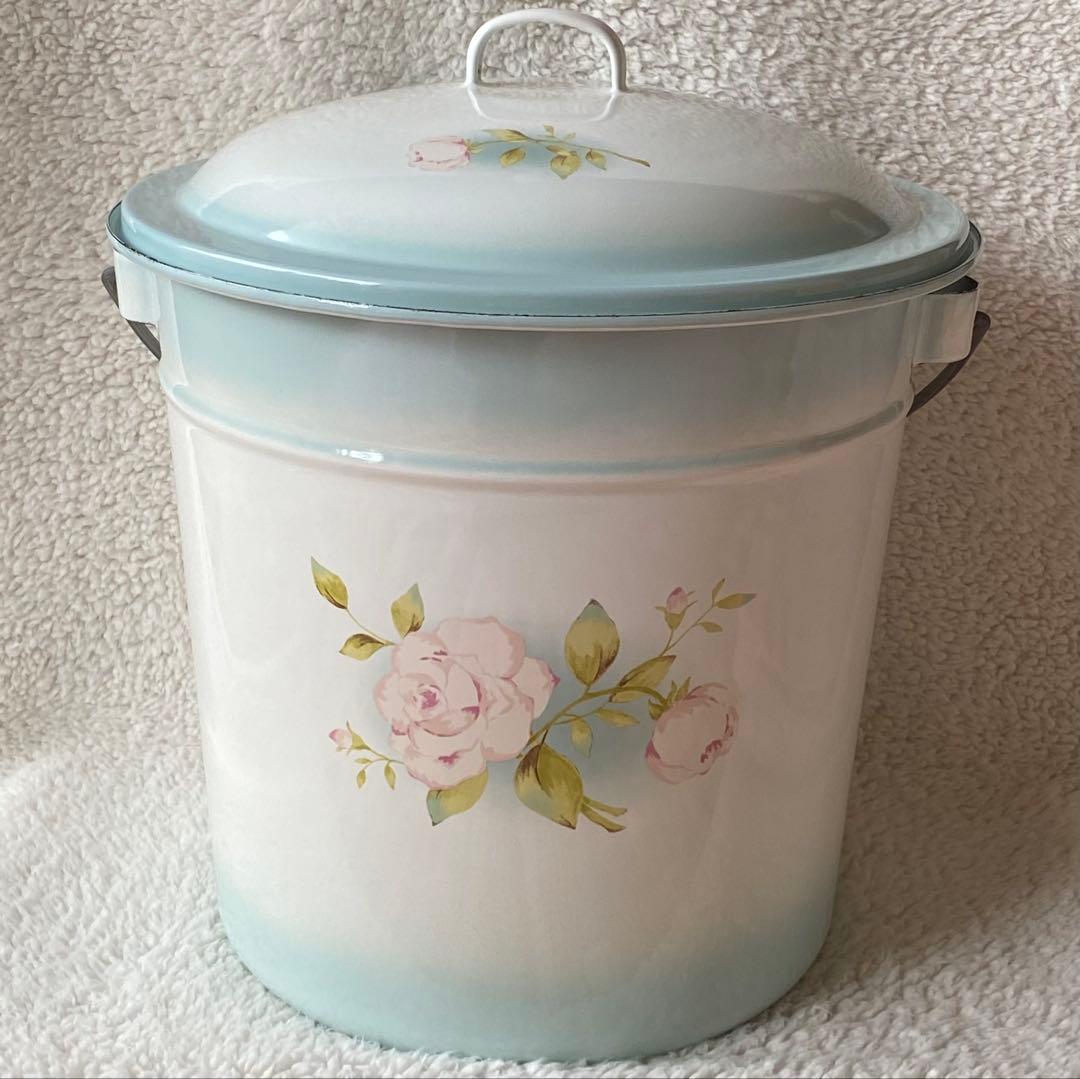 イマン　ポワージュ　ホーロー製蓋付き特大バケツ　ストッカー　目立つ欠け無し❣️ ホーローバケツのおすすめ人気商品一覧 通販 - Yahoo!ショッピング