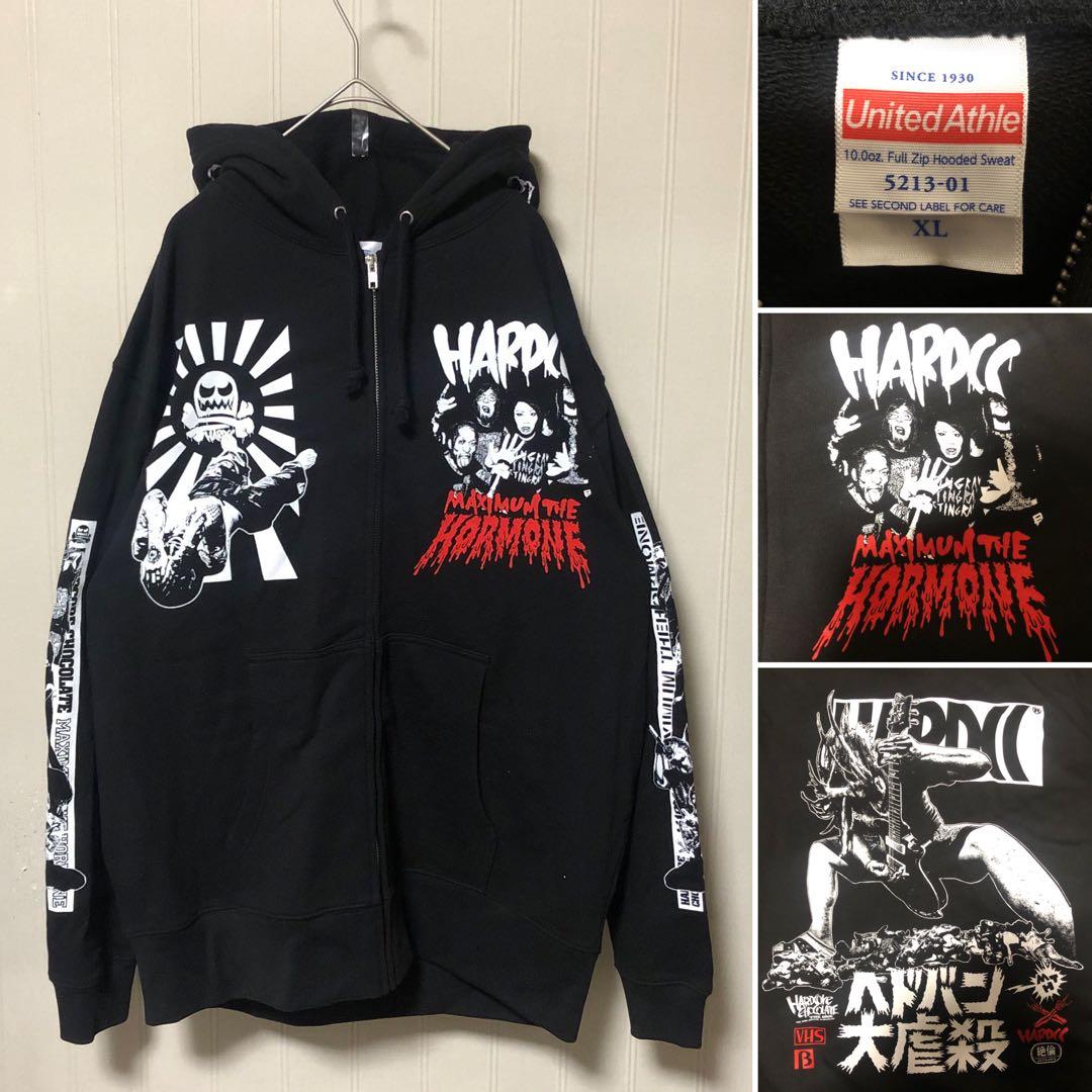 マキシマム ザ ホルモン × ハードコアチョコレート ヘドバン大虐殺 パーカー コラボ】ホルモン×コアチョコ | 歴代GOODSライブラリー | マキシマム