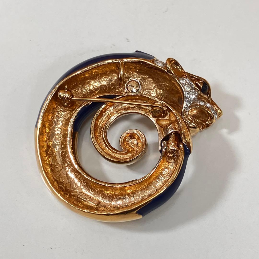 希少・美品】Panetta パネッタ アニマルモチーフ ブローチ パンサーの