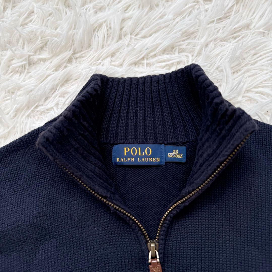 現行タグ⭐︎POLO RALPH LAUREN ハーフジップニット ネイビー XS