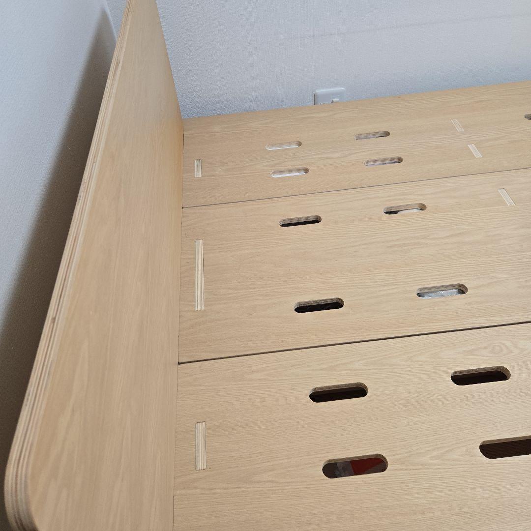 値下げ）コアラ 木製 ダブル ベッドフレーム スリットデザイン