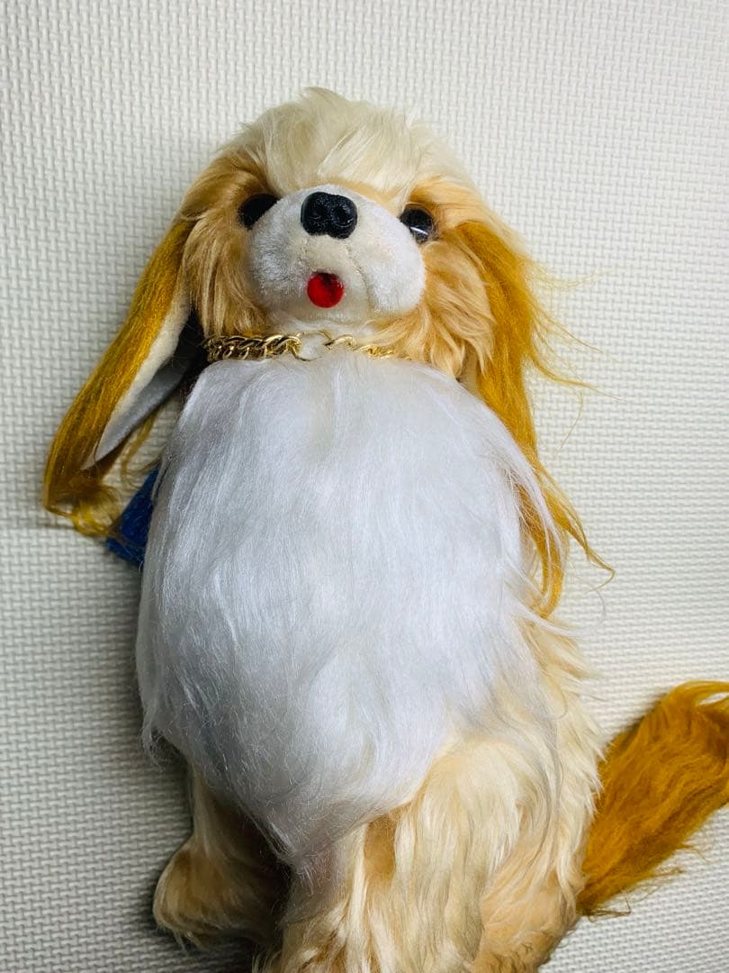 昭和レトロ カネカロン ぬいぐるみ 当時物 犬 いぬ ブラシ付き 高級