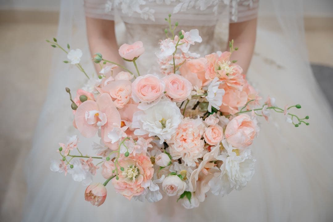 ブーケ ブートニアセット アーティシャルフラワー - メルカリ