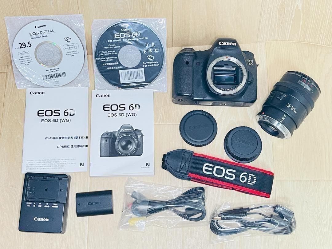 フルサイズ一眼❗Canon EOS 6D本体、EF35-105レンズ 付属品多数 - メルカリ