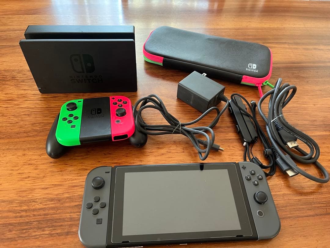 【美品】動作良好　Nintendo Switch本体+Joy-Con、ケース付き Amazon.co.jp: Nintendo Switch Joy-Con(L) ネオンブルー/(R) ネオン