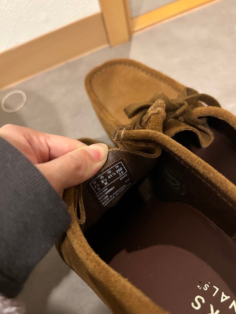 CLARKS スエード ブラウン ローファー UK 7 1/2 - メルカリ