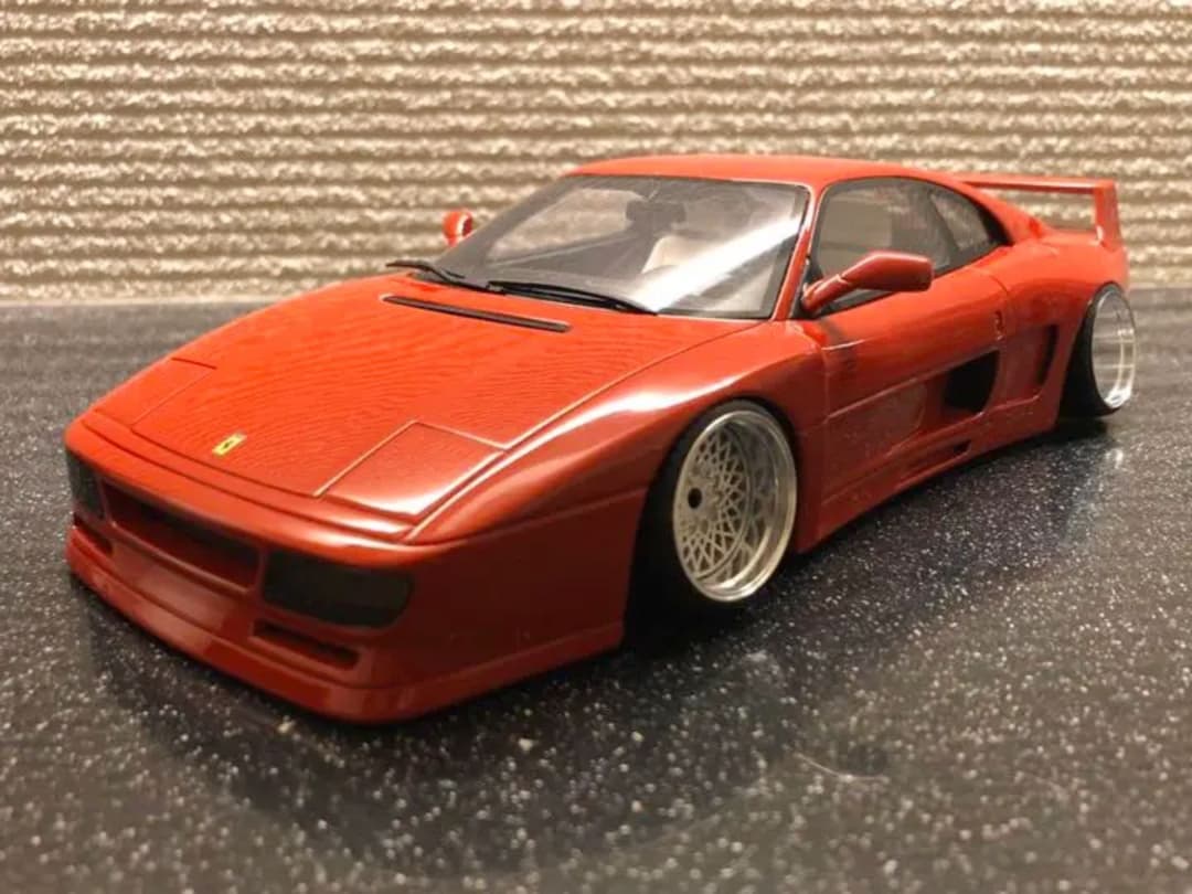 1/18 ケーニッヒ フェラーリF48 アルミ削り出し深リムホイールカスタム