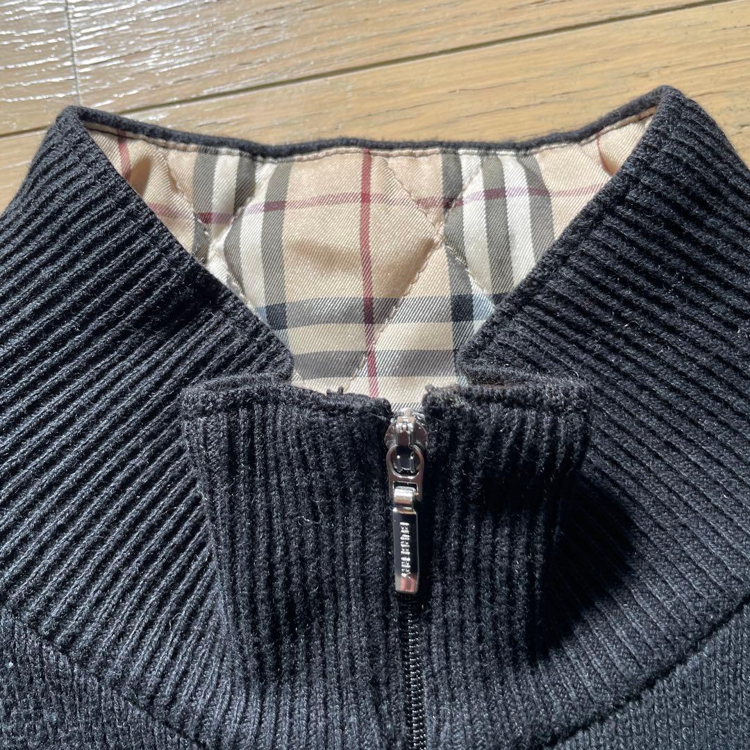 BURBERRY BLACK LABEL ハーフジップニットセーター - メルカリ