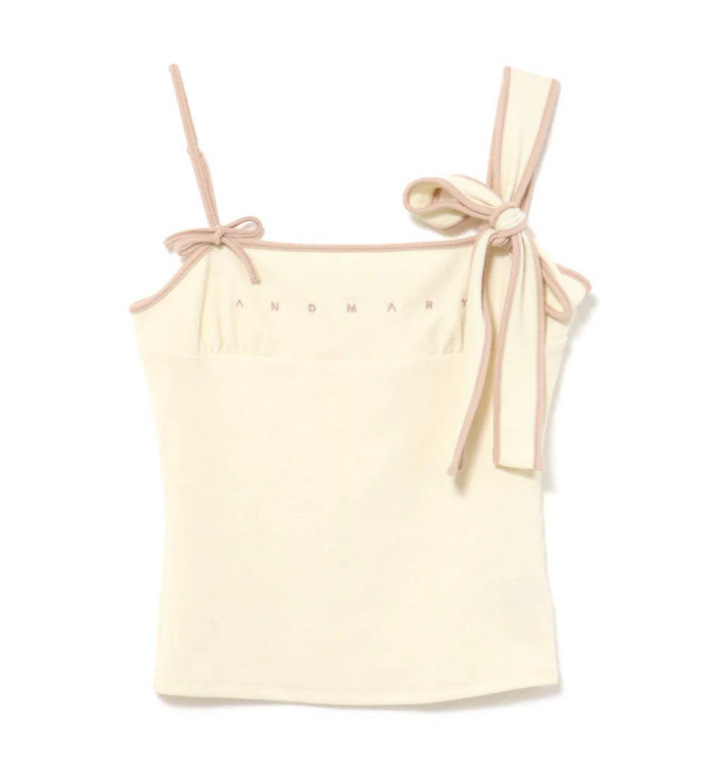 トップス Andmary Bella ribbon tan ivory Bella ribbon tank