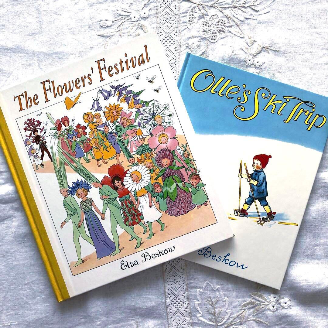 SALE】 RY113 洋書絵本 エルサベスコフ 表紙が可愛らしい北欧絵本