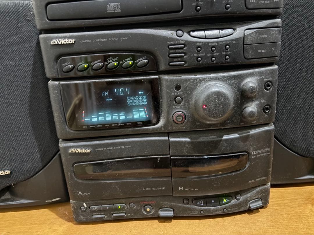 Victor コンポ FMラジオ CDカセットデッキ - メルカリ