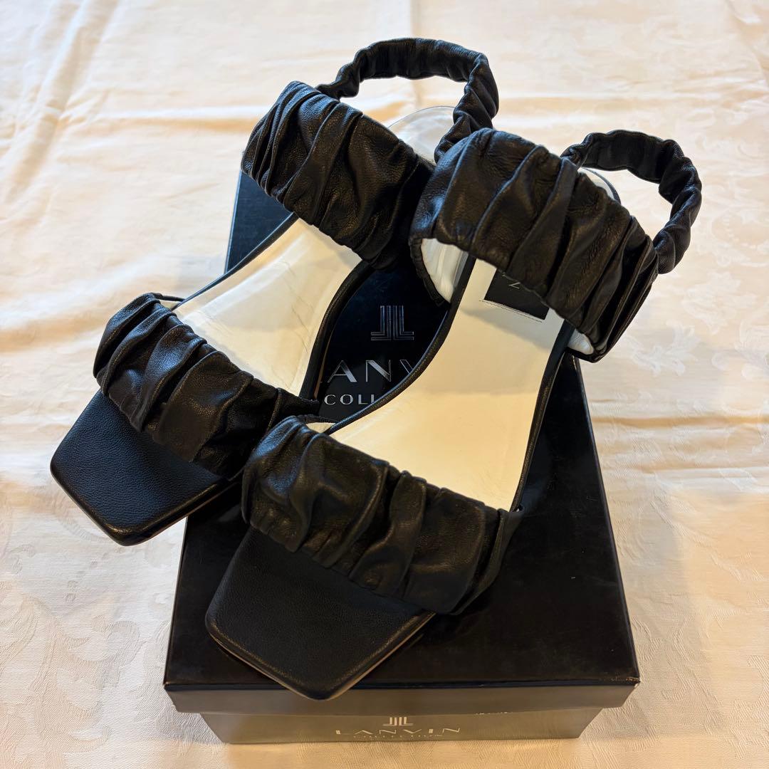 LANVIN ランバン サンダル 黒 - メルカリ