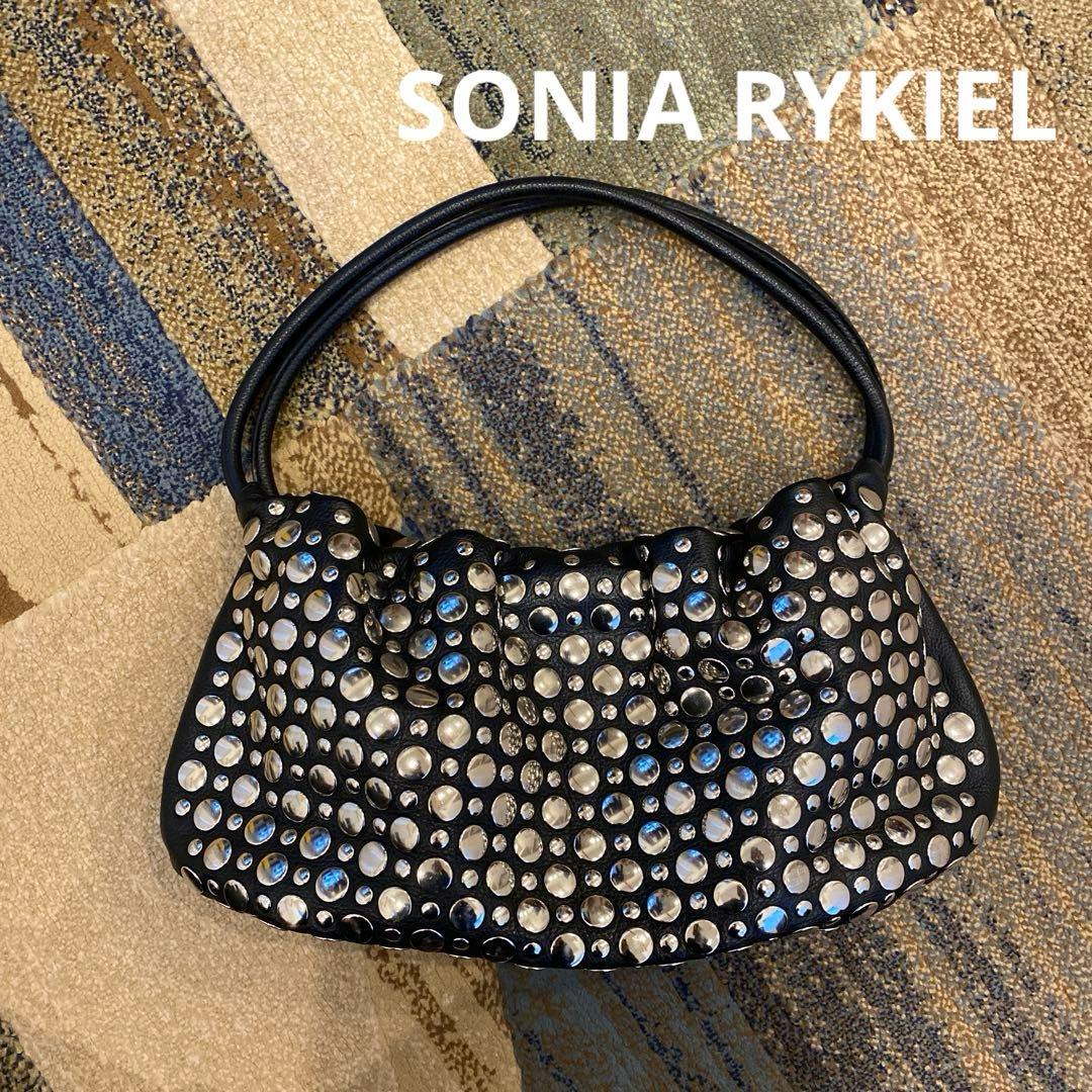 SONIA RYKIEL イタリア製 ドミノ スタッズ レザーバッグ - メルカリ