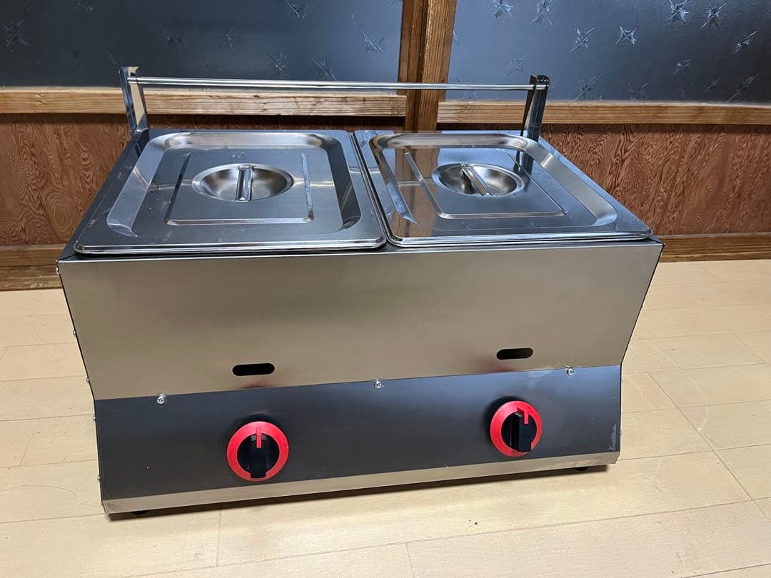 業務用2口卓上ガスフライヤー　2槽式　LPガス　油量10L×2 厨房機器 t0470171000367_1.jpg