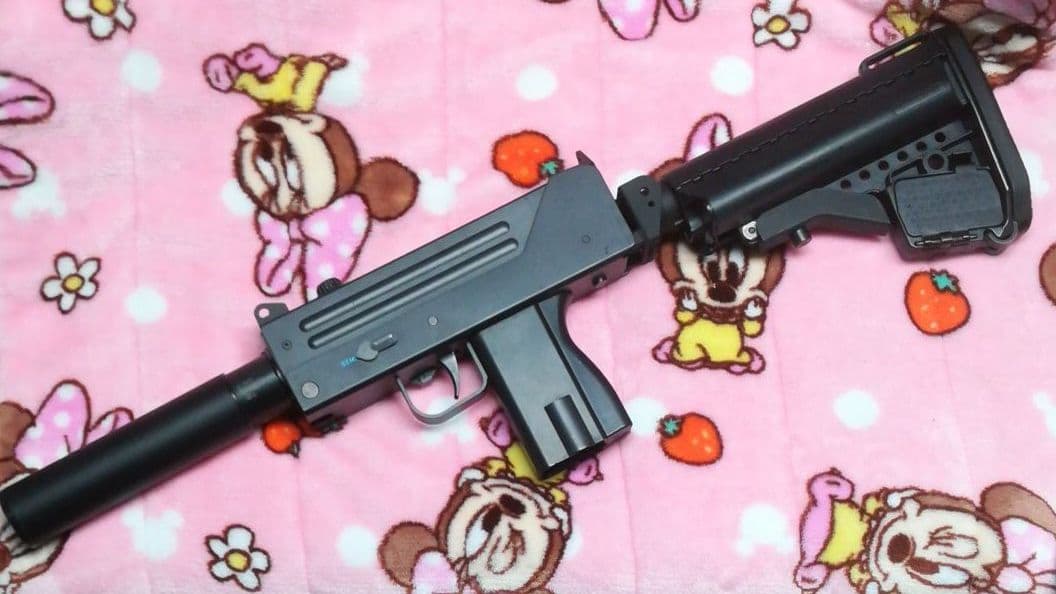 マルイ電動ガンMAC10用　ストック加工品 Amazon | KM企画 DNR マルイ電動ガン MAC10専用 ウッドストック+