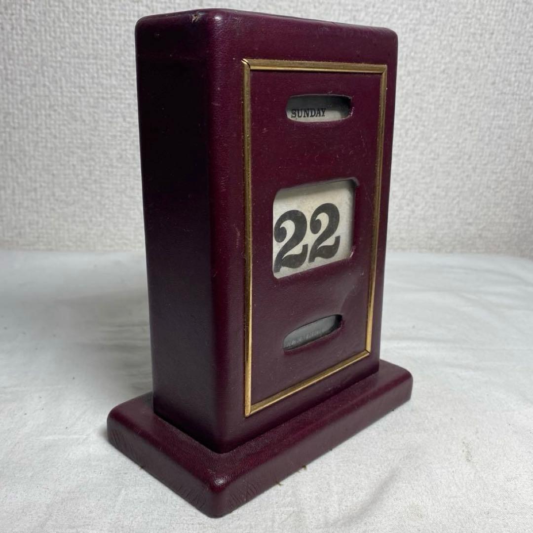 アンティーク 日めくり 永久 卓上カレンダー 手動式 希少品