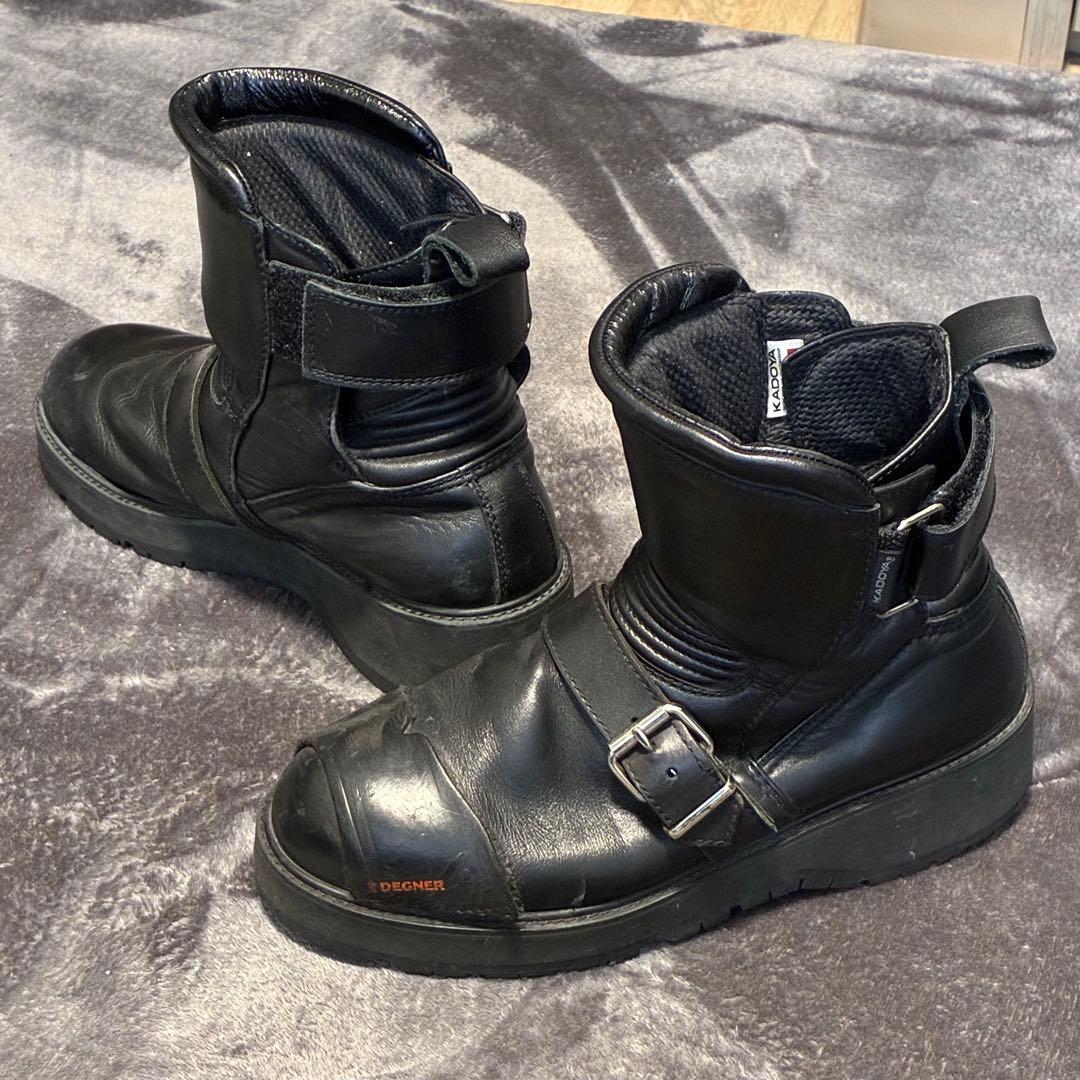 KADOYA BLACK ANKLE(A) 厚底アンクルブーツ ブラックアンクル 革靴 ライディング ブーツ｜カドヤ公式オンラインショップ｜BLACK