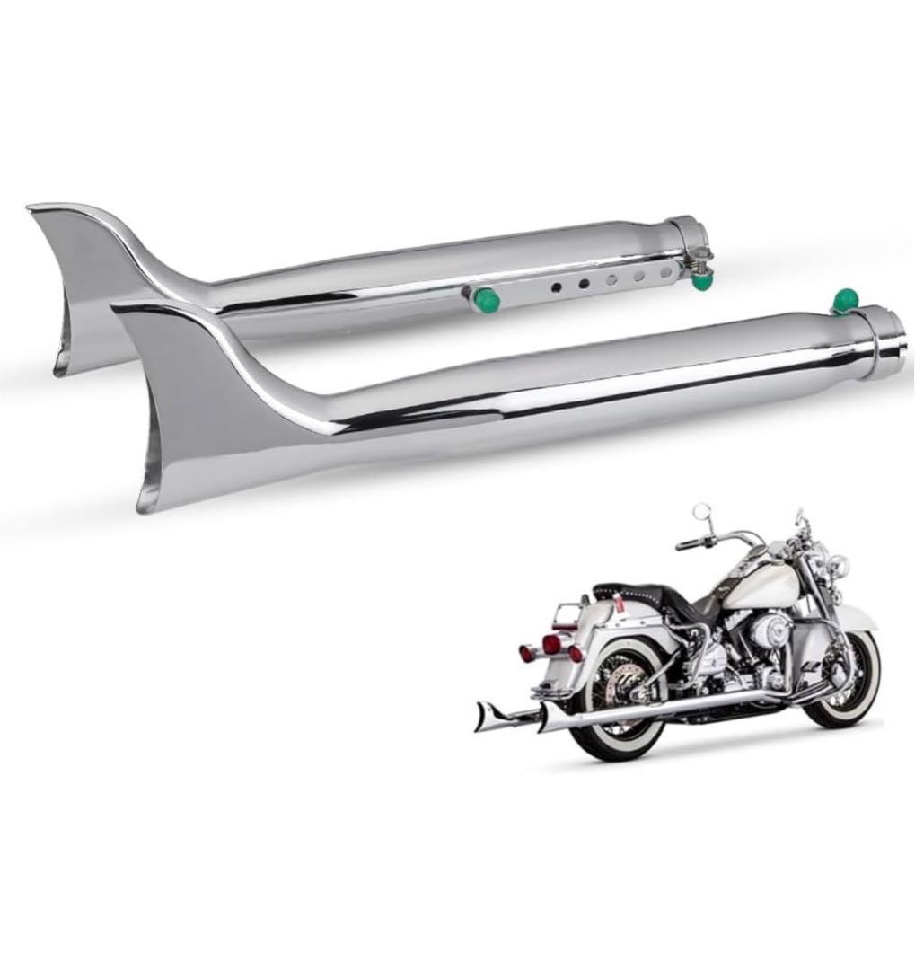 バイク マフラー フィッシュテール 汎用 サイレンサー スリップオン