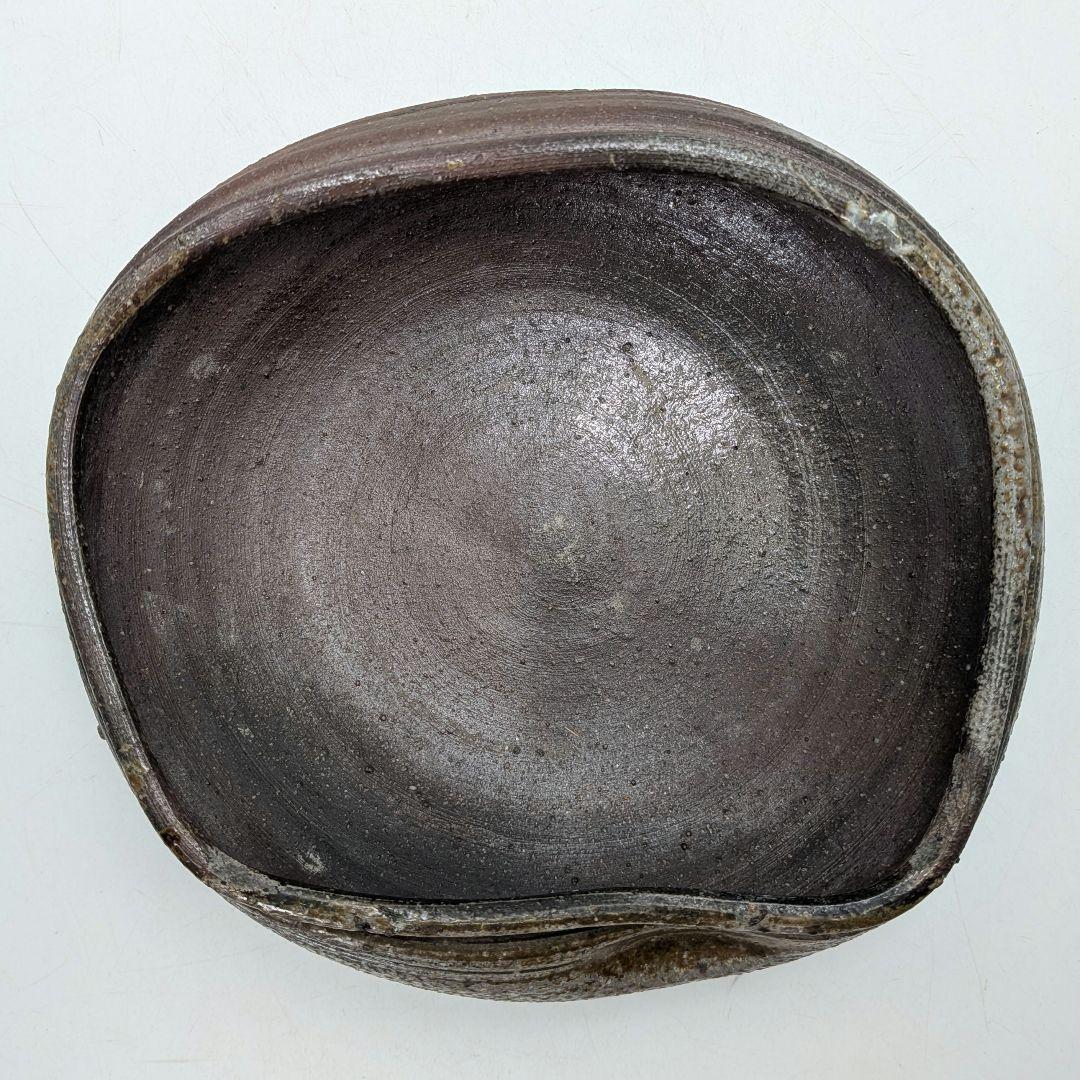 真作保証】人間国宝 金重陶陽 備前灰器 晃介識箱 備前焼 抹茶道具 茶器