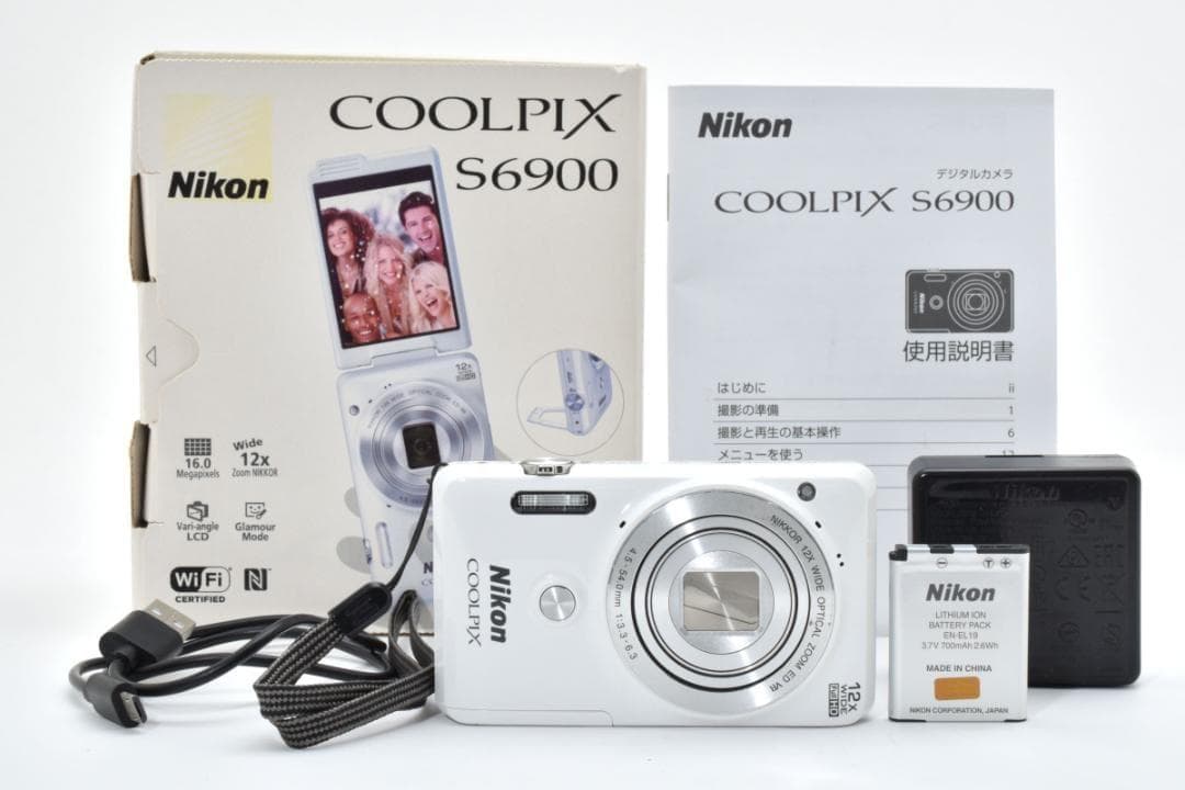 美品 Nikon COOLPIX S6900 ホワイト デジタルカメラ Nikon Coolpix S6900 White Digital Camera | eBay