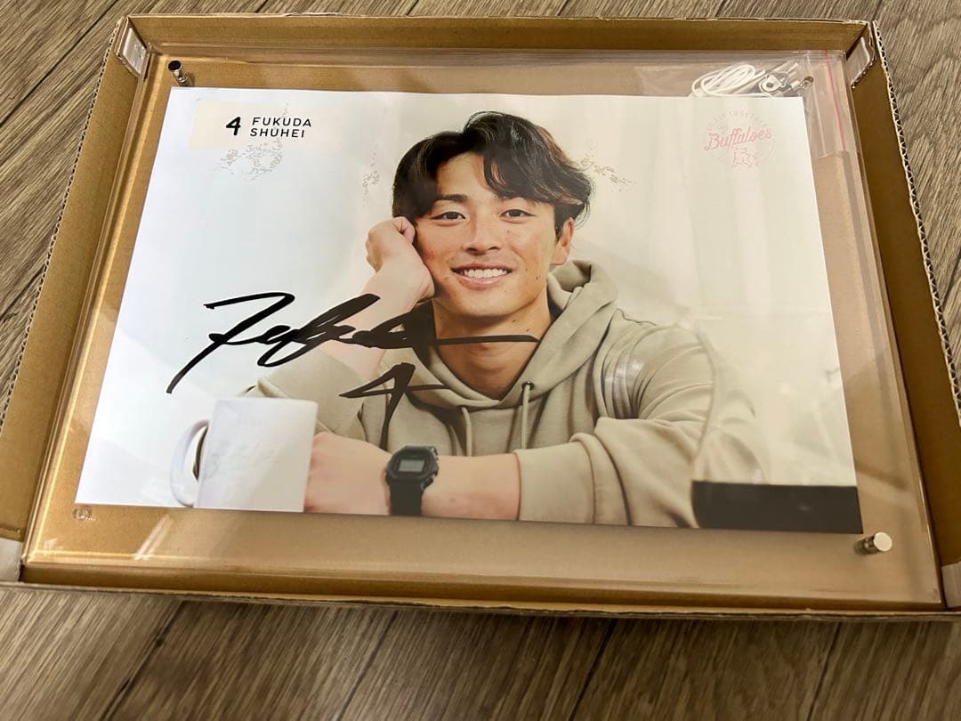 オリックス　 オリ姫 福田周平選手　 直筆サイン入りフォトパネル HATTRICK（ハットトリック）-選手の想いをファンへ届ける公式