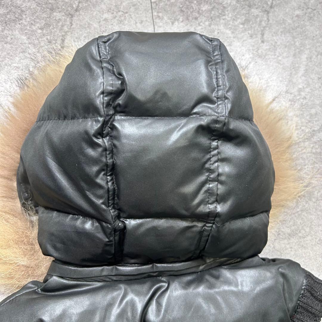 00s【archive】ファーダウンベスト/Y2K/光沢/opium/お兄系/黒