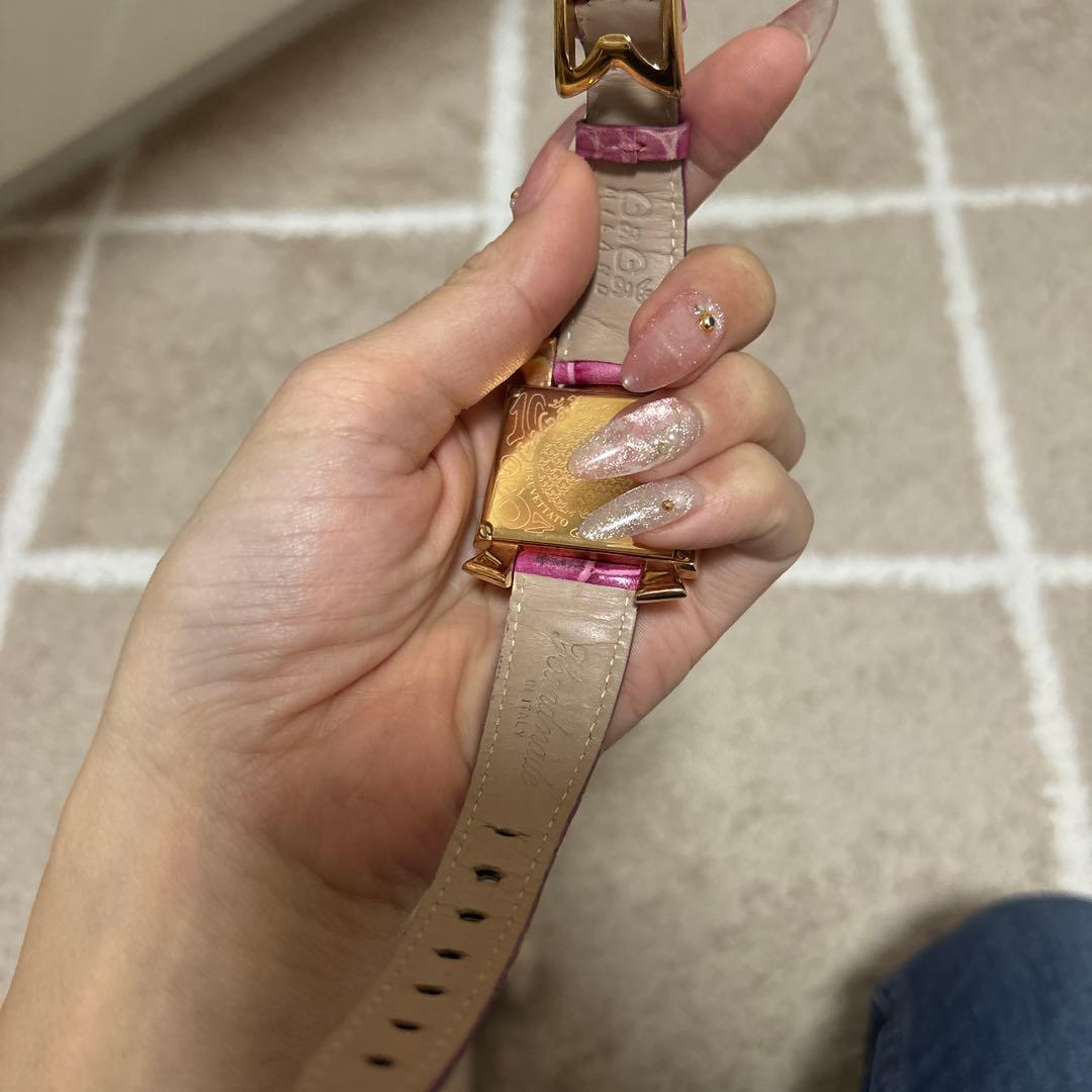 ガガミラノナポレオーネ 腕時計 ゴールドフレーム ピンク - メルカリ